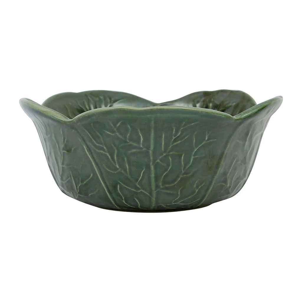Saladier Chou En Grès Vert D27cm - Chou 1 Saladier Chou En Grès Vert D27cm - Chou