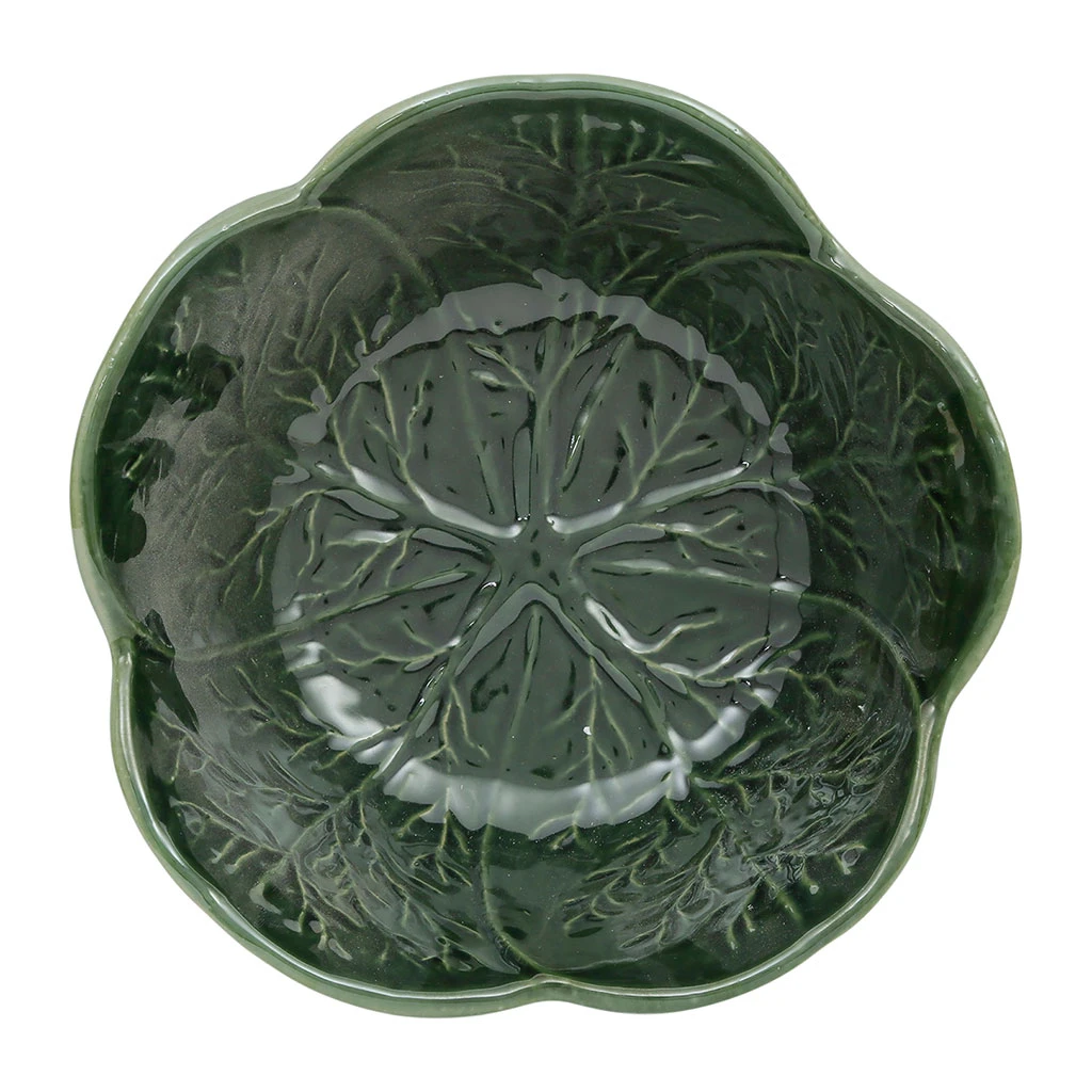 Saladier Chou En Grès Vert D27cm - Chou 2 Saladier Chou En Grès Vert D27cm - Chou – Image 2