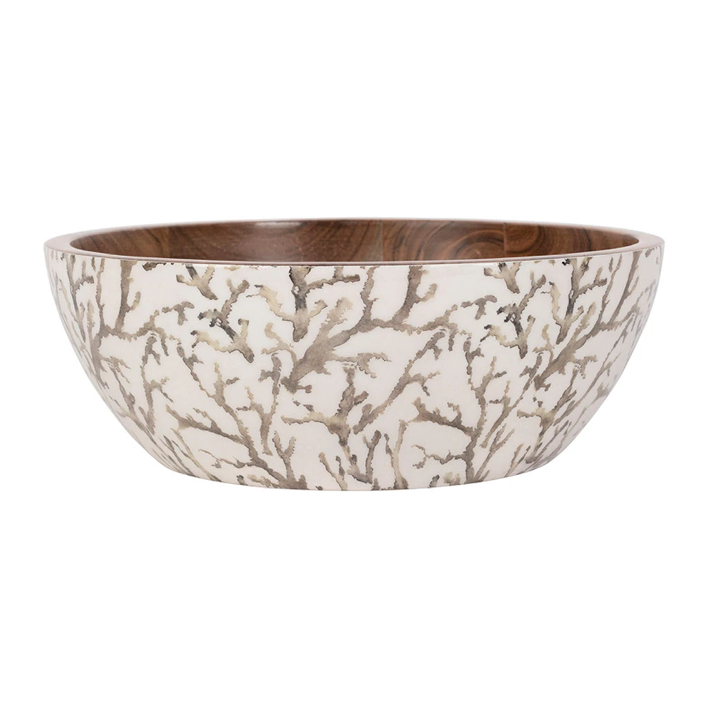 Saladier En Manguier Beige D30cm - Estran 1 Saladier En Manguier Beige D30cm - Estran