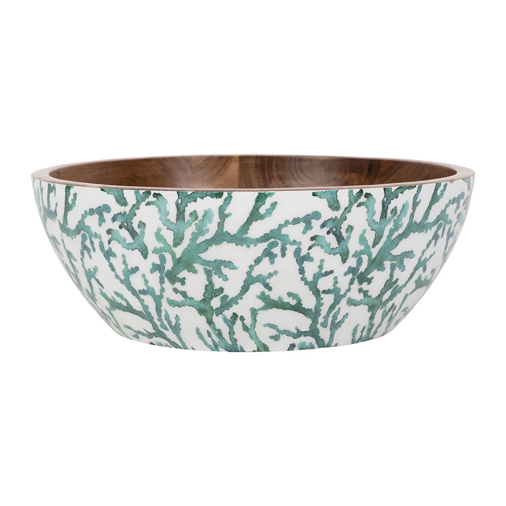 Saladier En Manguier Turquoise D30cm - Estran 1 Saladier En Manguier Turquoise D30cm - Estran