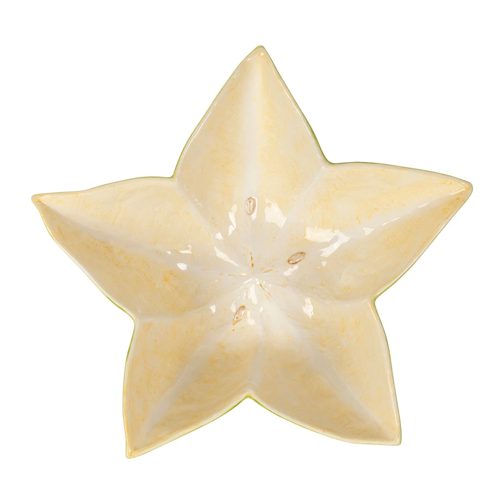 Saladier étoile De Mer En Dolomite Vert Et Jaune D28cm 3 Saladier étoile De Mer En Dolomite Vert Et Jaune D28cm – Image 3