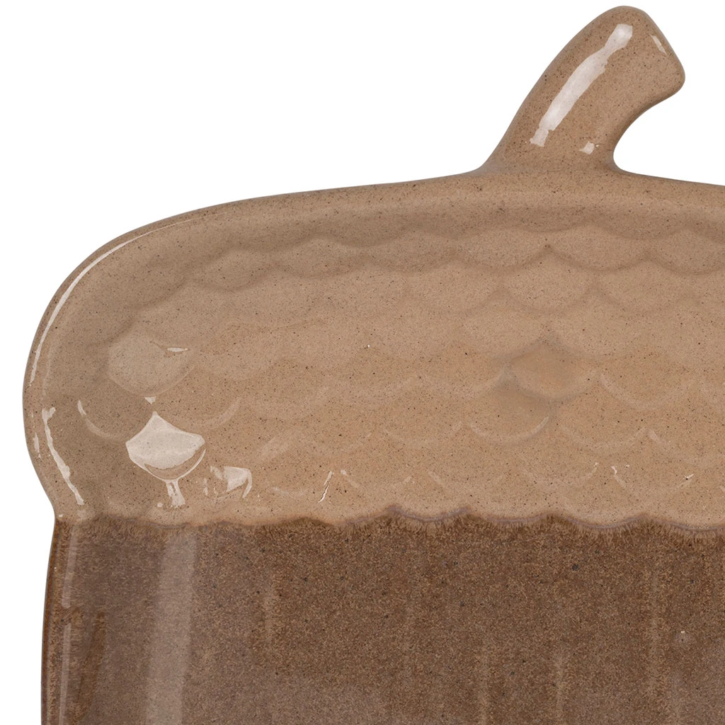 Set De 2 Plats En Grès Brun Et Blanc 14x19cm - Foret 2 Set De 2 Plats En Grès Brun Et Blanc 14x19cm - Foret – Image 2