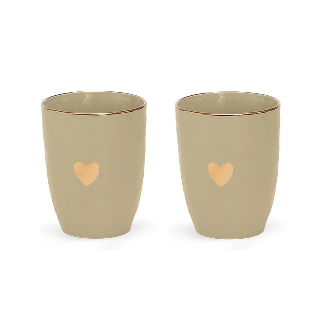 Set De 2 Tasses En Faïence Taupe 35cl - Matins Câlins 1 Set De 2 Tasses En Faïence Taupe 35cl - Matins Câlins