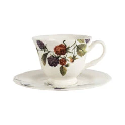 Tasse à Thé Et Sous Tasse En Faïence Blanche 22cl - Meredith