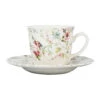 Tasse Et Sous-tasse En Faïence Multicolore - P'tites Fleurs