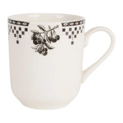 Tasse Haute En Faïence Anthracite 34.5cl - Damier