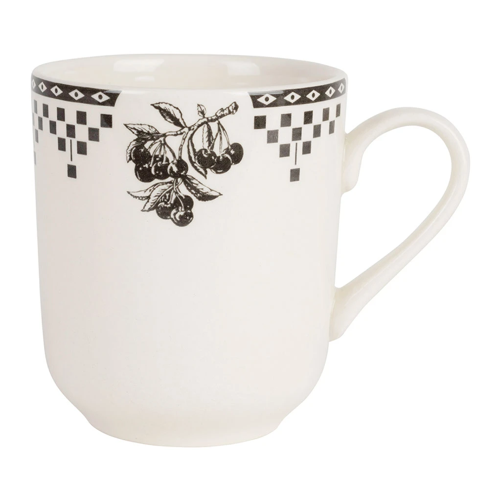 Tasse Haute En Faïence Anthracite 34.5cl - Damier 1 Tasse Haute En Faïence Anthracite 34.5cl - Damier