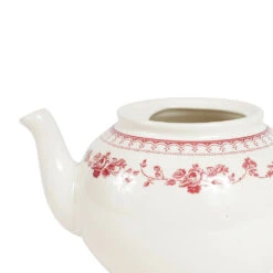 Théière Anglaise En Faïence Blanc Et Bordeaux - Faustine 7 Théière Anglaise En Faïence Blanc Et Bordeaux - Faustine -Magasin De Vaisselle Pour La Maison theiere anglaise en faience blanc et bordeaux faustine 114990 114990 DET03 WEB 1