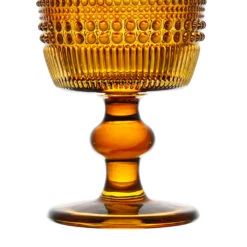 Verre à Pied En Verre Ambre 30cl - Strie -Magasin De Vaisselle Pour La Maison verre a pied en verre ambre 30cl strie 38522 38522 DET02 WEB 1
