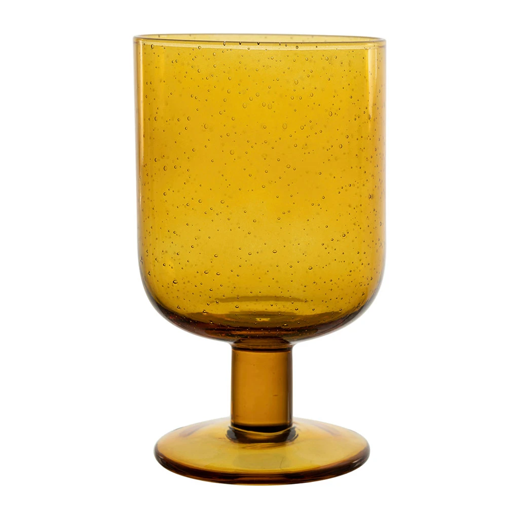 Verre A Pied En Verre Ambre 40cl - Pernille 1 Verre A Pied En Verre Ambre 40cl - Pernille